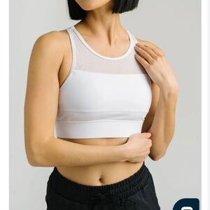 Zyia One More Rep All Star 4 Way Stretch Sports Bra w Zipper Back L